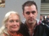 actor "Nathan Head" with "Bond Girl" & "Carry On" star "Shirley Eaton" at the NEC in Birmingham in April 2011