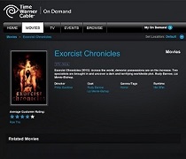 "Nathan Head" starring in "Exorcist Chronicles" detailed on the "Time Warner Cable" website film listings in 2013