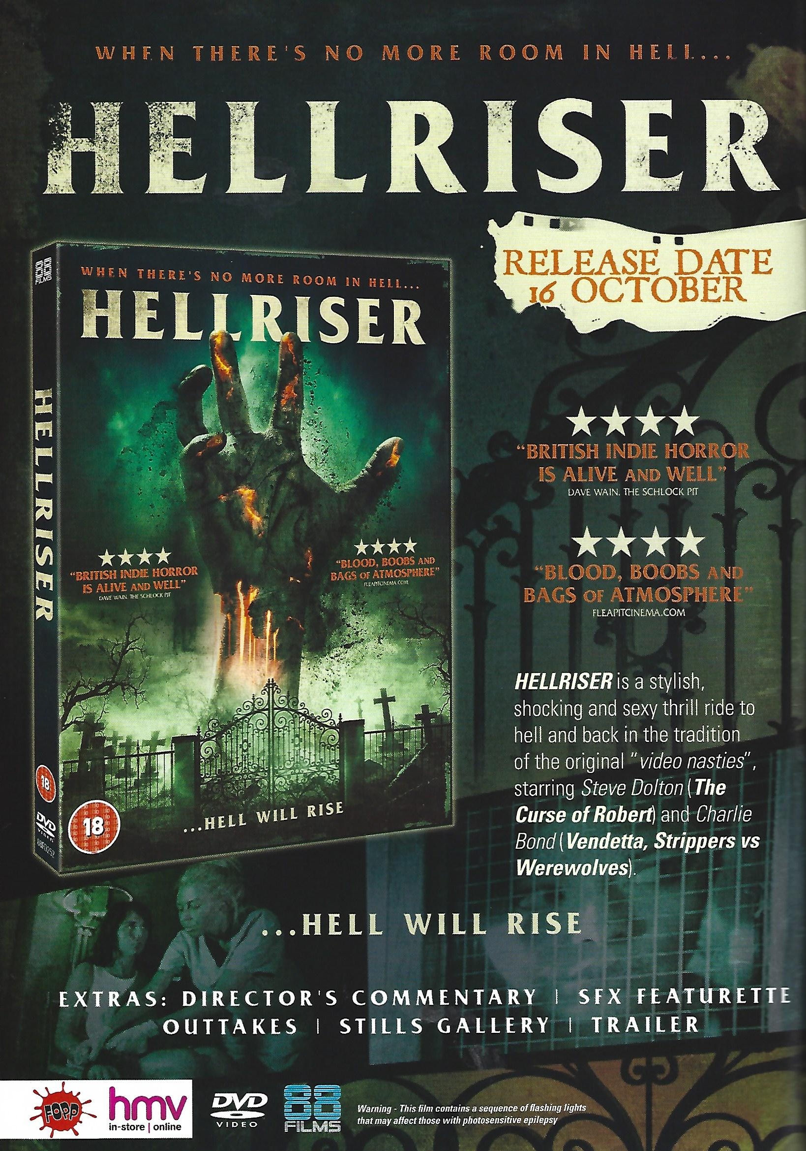 advert for Hellriser in Scream Magazine November 2017