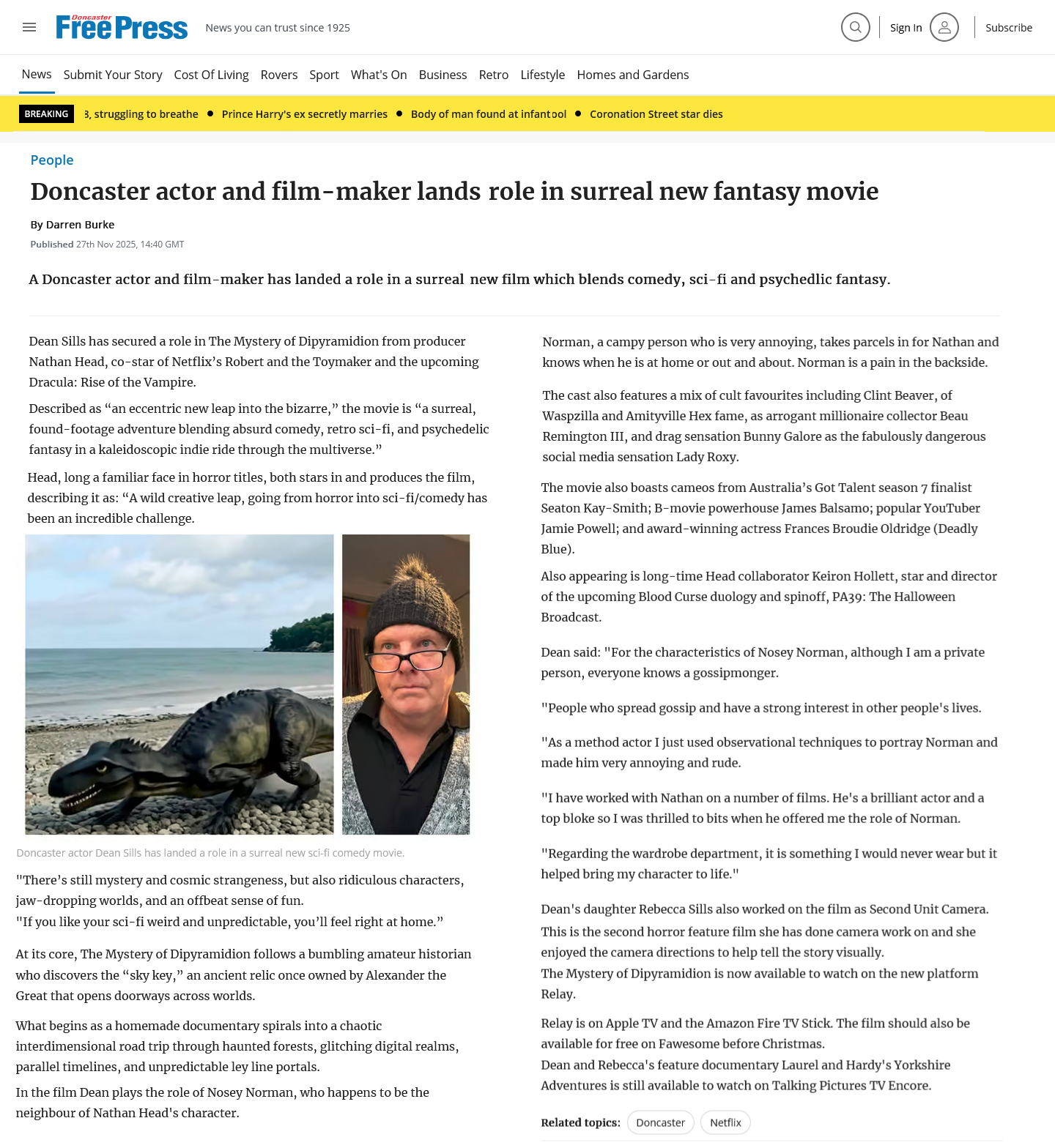 The Mystery of Dipyramidion in the Doncaster Free Press November 2025