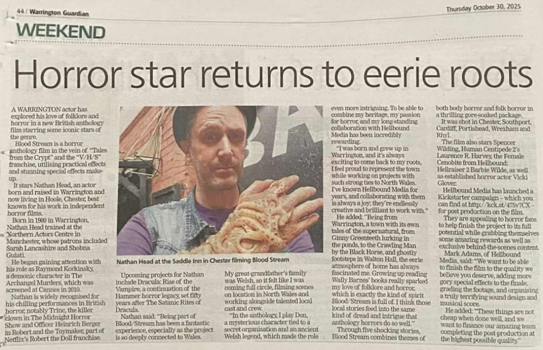 Dracula mentioned in the Warrington Guardian